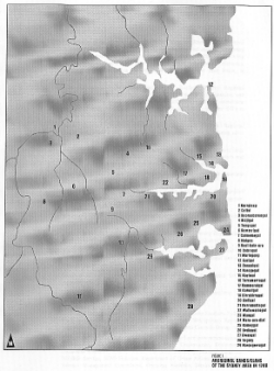 Figure 1: Aboriginal Tribal / Clan Boundaries believed to exist in the Greater Sydney Region circa 1788.