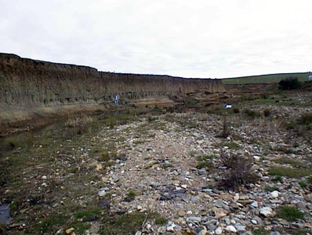 Examples of bed stability. Severe erosion