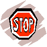 Decorative Icon saying STOP